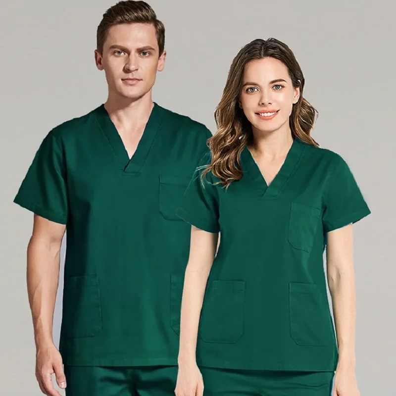 Hospital Operating Room Uniform Women Short Sleeve Hand Washing Clothes Doctor Male Long Sleeve Dental Clinic Work Top and Pants