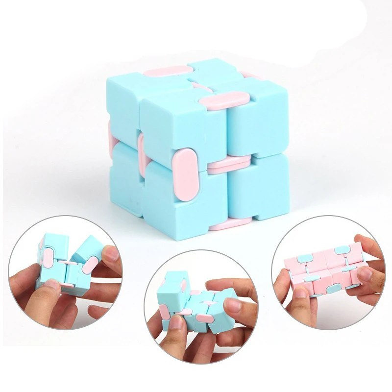 Funny Extron Fidget Cube Transforming, Anti-souligné Puzzle Toy for Adults, Multi Directional Straights, Flip Cube, Fun Gift