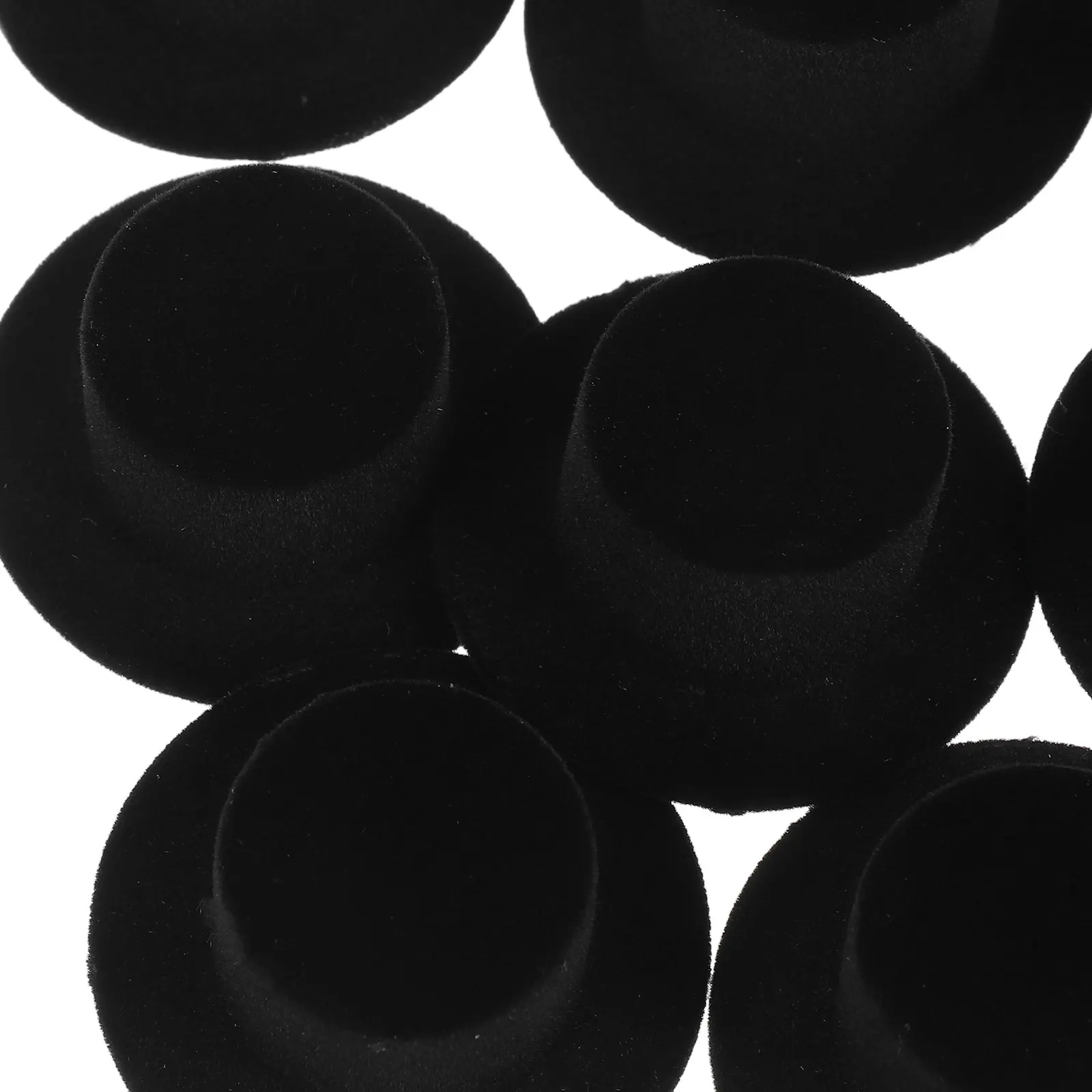 12Pcs Mini Black Top Hats Versatile Miniature Craft Hats for DIY Christmas Party Ornament Decoration Mini Hat