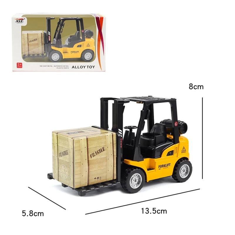 1:32 Children Engineering model Car Toy Vehicle Construction Die-Cast Model Forklift Friction Toy Excavator Toy