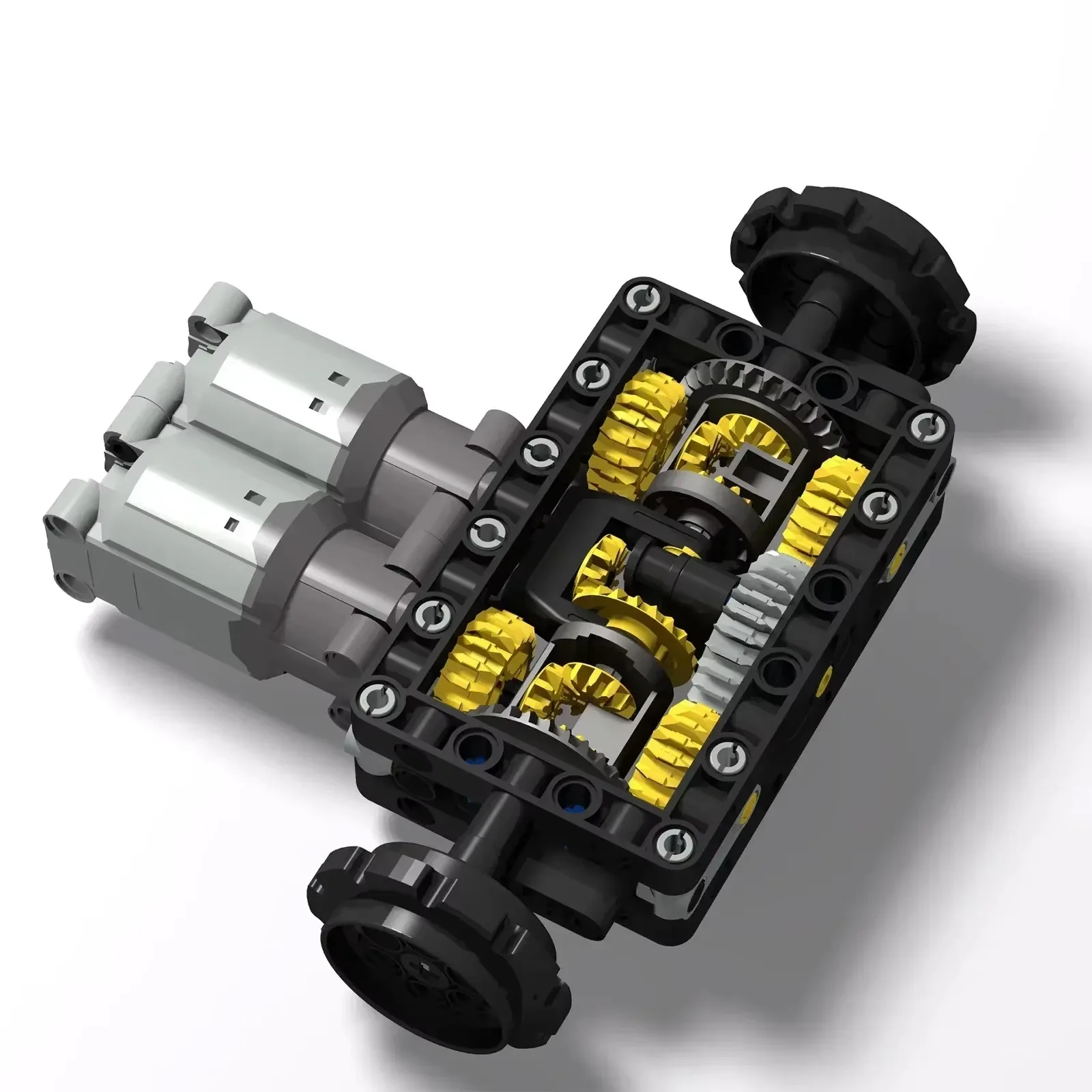 MOC-19788 Tank Remote Control Steering System Building Blocks Kit with L Motors 66pcs ABS Educational STEM Toy