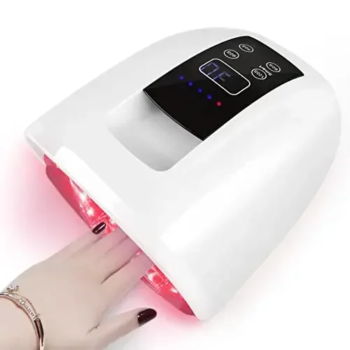 90W oplaadbare nagellamp met spiegelbodem Draadloos LED-licht voor acrylnagels manicuremachine Draadloze nagel UV LED-lamp
