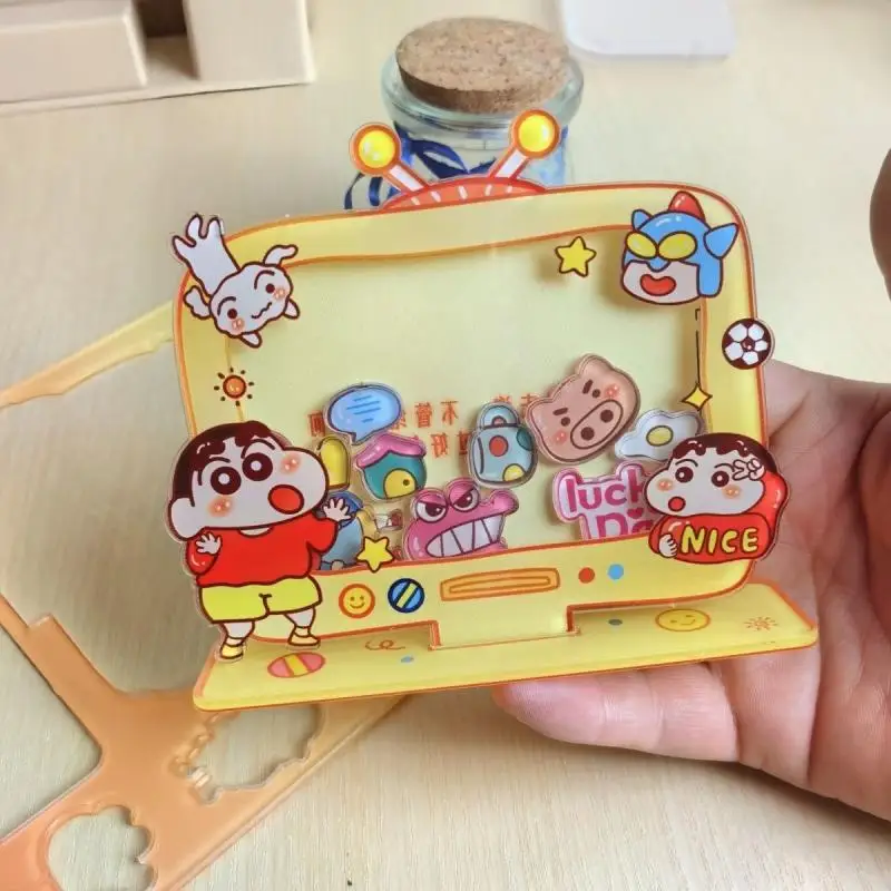 Kawaii Crayon Shin-Chan Acrylic Photo Frame Polaroid Photo Disassembled Universal Three-Inch Photo Card Desktop Stand Decoration