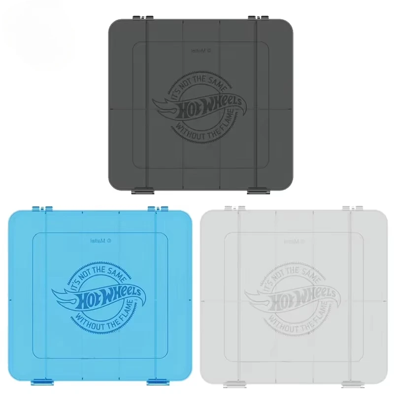 Оригинальный пластиковый ящик для хранения автомобиля Hot Wheels 1/64, модель тележки, пылезащитная классифицирующая игрушка для детей, парковка, высокая вместимость