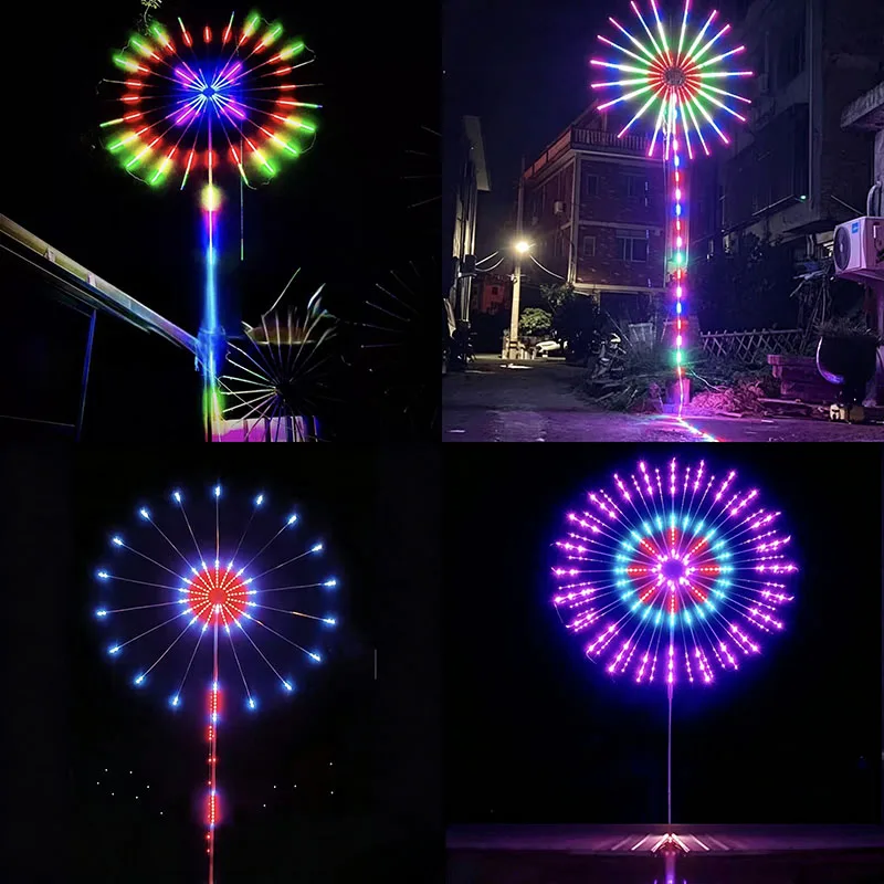 Outdoor Courtyard Lawn Electronic Firework Lights, 2026 New Programmable Color Lamp, Festival Atmosphere Decor Lights
