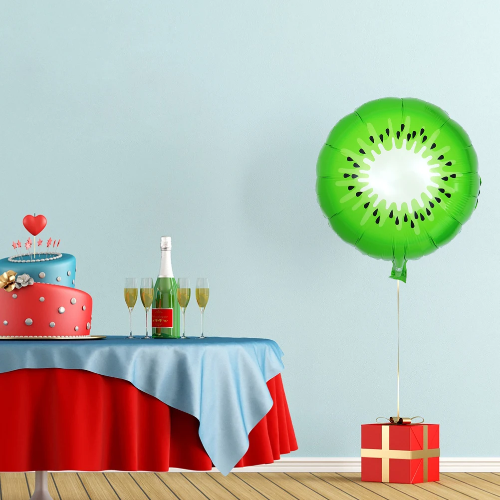 

46Cm Reusable Fruit Foil Balloon Self-Sealing Valve Easy Inflate Deflate Kiwi Shape Party Wedding Shower New Year Balloons