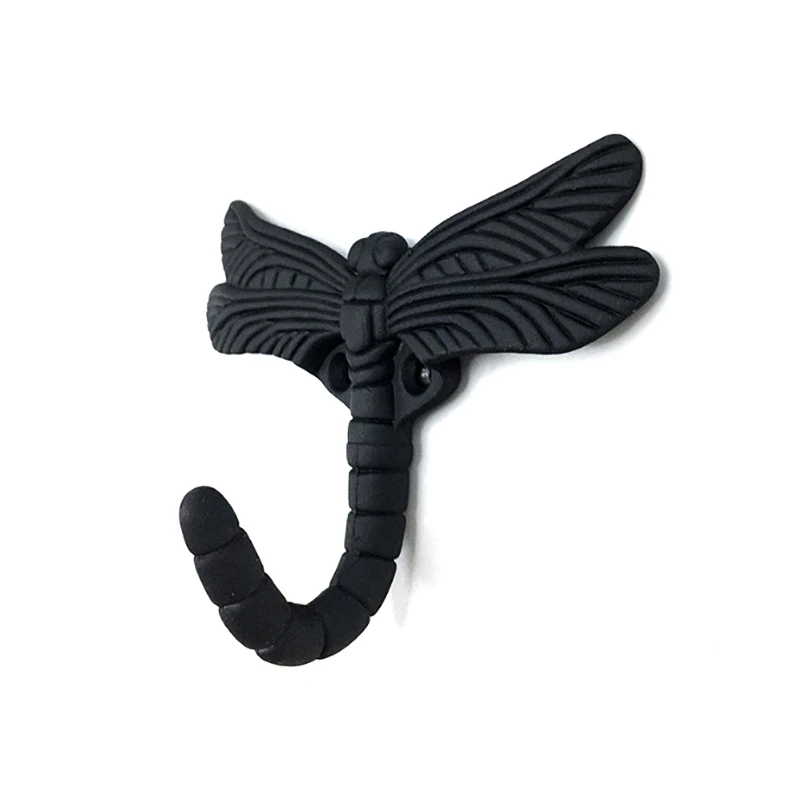 

Dragonfly Hook Retro Decorative Vintage Delicate Wall Hats Hooks Coat Hanger Hanging Mounted Wrought Iron Key