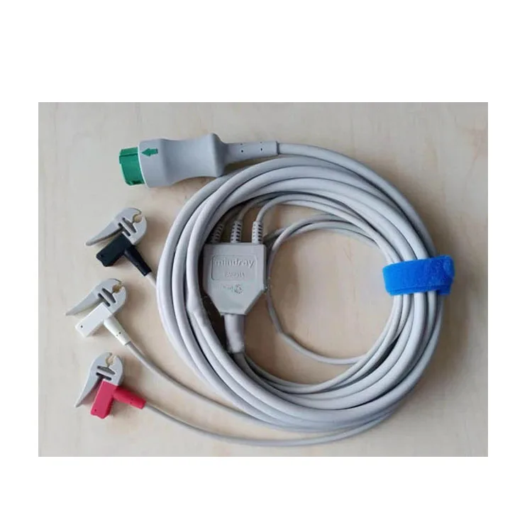 Оригинальный Mindray EA6231A EKG кабель AHA Clip 12-PIN 3-LEAD для T5 T6 T8 IPM9800 040-000964-00