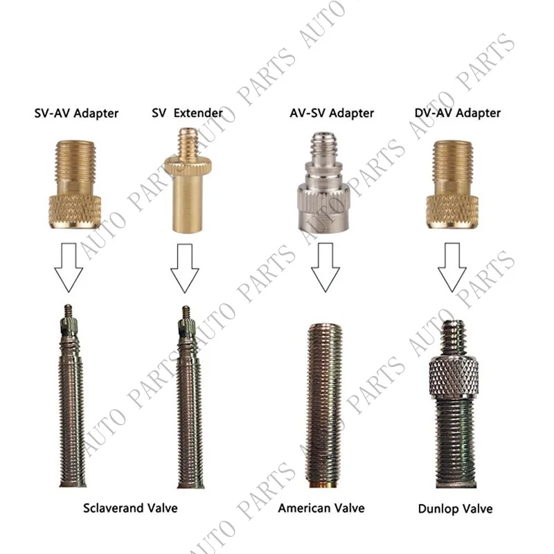 A+ for 12x Inflatable Air &Valve Nozzles Adapters Pump Tire-Attachment Foot Bicycle Set