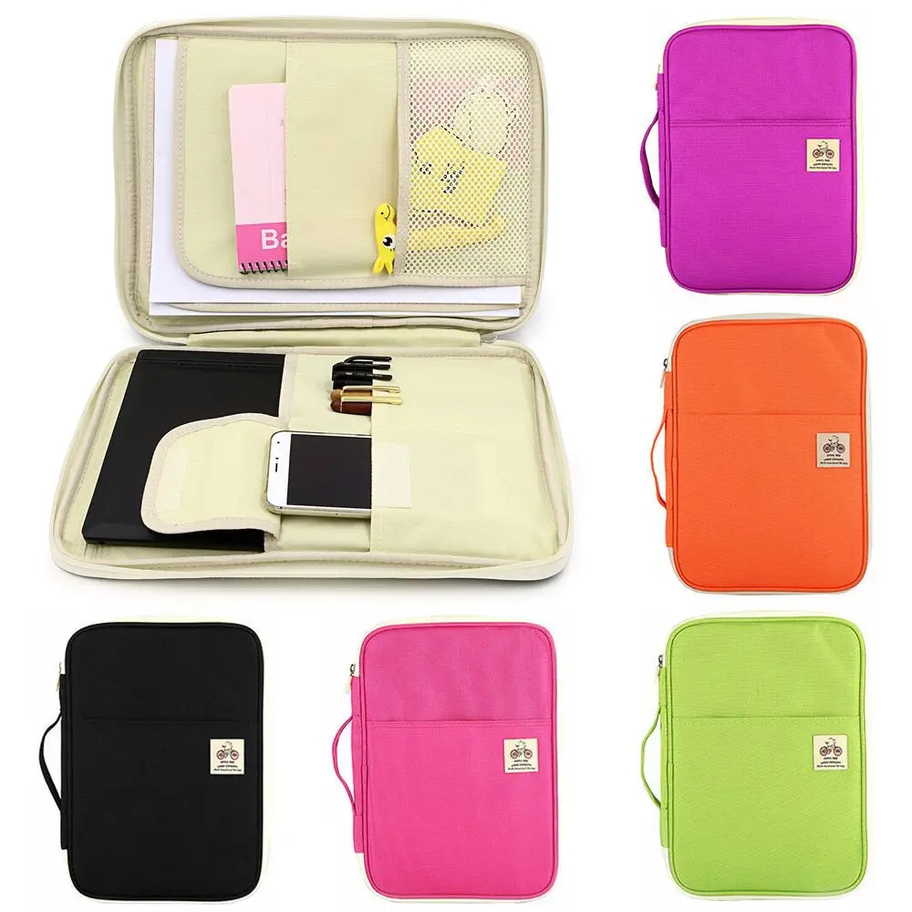 

Travel Zipped File Organizer Document Bag Conference Package Portfolio Conference Folder