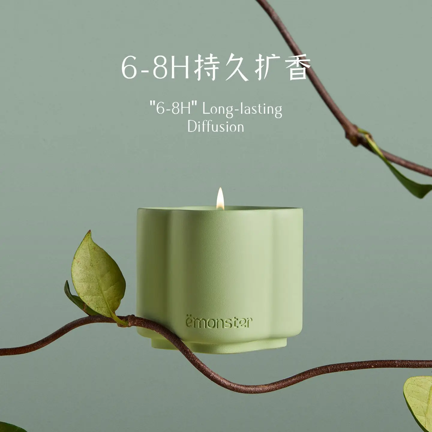 Four-leaf clover scented candle for indoor household use, high-end essential oil fragrance, birthday souvenir gift box 30gx6