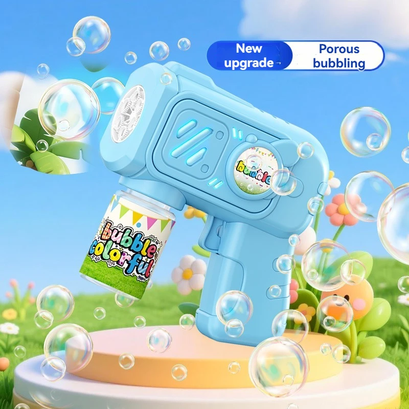 Bubble Machine Little Angel Fully Automatic Children's Electric Toy Glowing Handheld Bubble Maker for Weddings and Parties Outdoor Toy [Does Not Include Bubble Liquid or Batteries] [Christmas Gift]