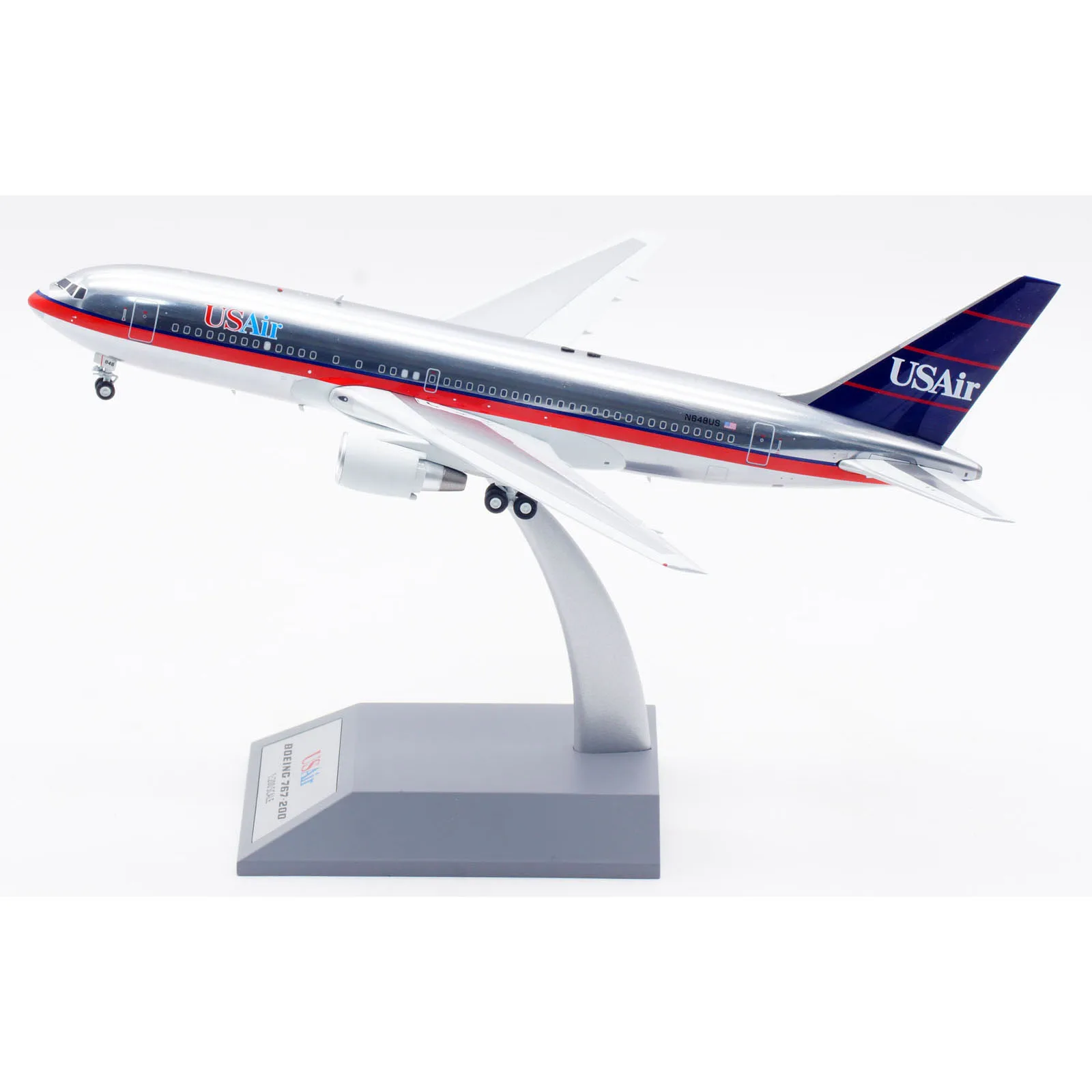 Cadeau d'avion à collectionner d'alliage B-762-1123P B-modèles 1:200 USAir Boeing B767-200ER modèle moulé sous pression de jet d'avion N648US avec le support