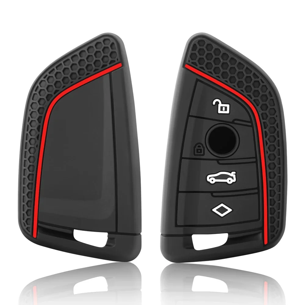 Silicone Remote Car Key Cover Keychain Key Case For BMW X1 X3 X4 X5 X6 Series 1 2 3 5 7 G20 G02 G05 G31 G23 F34 F15 F40 IX3 image 3