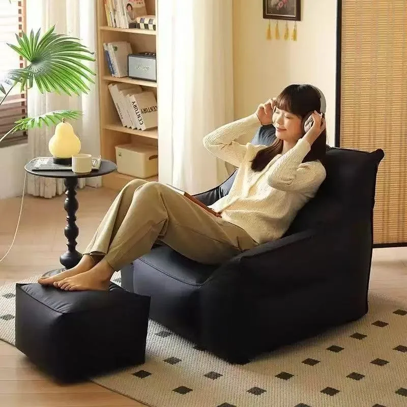 Comfort Lazy Sofa Single Bean Bag Sofas Large Office Living Room Sofas Frameless Floor Sofa Relaxing Puff Armchairs with Filling - view 4