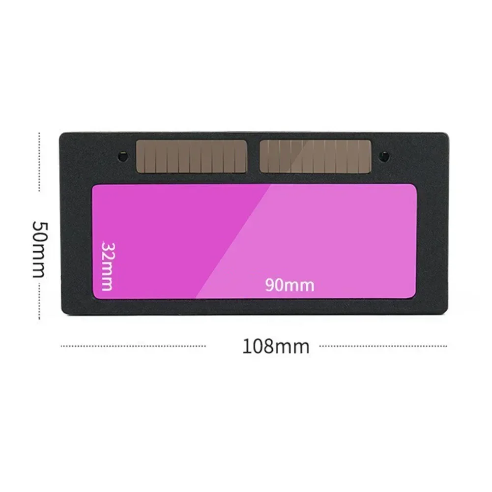 Imagem -06 - Lente de Soldagem Movida a Energia Solar Escurecimento Automático Óculos de Soldagem Capacete Máscara Acessórios de Alta Qualidade Peças 10.8*5cm