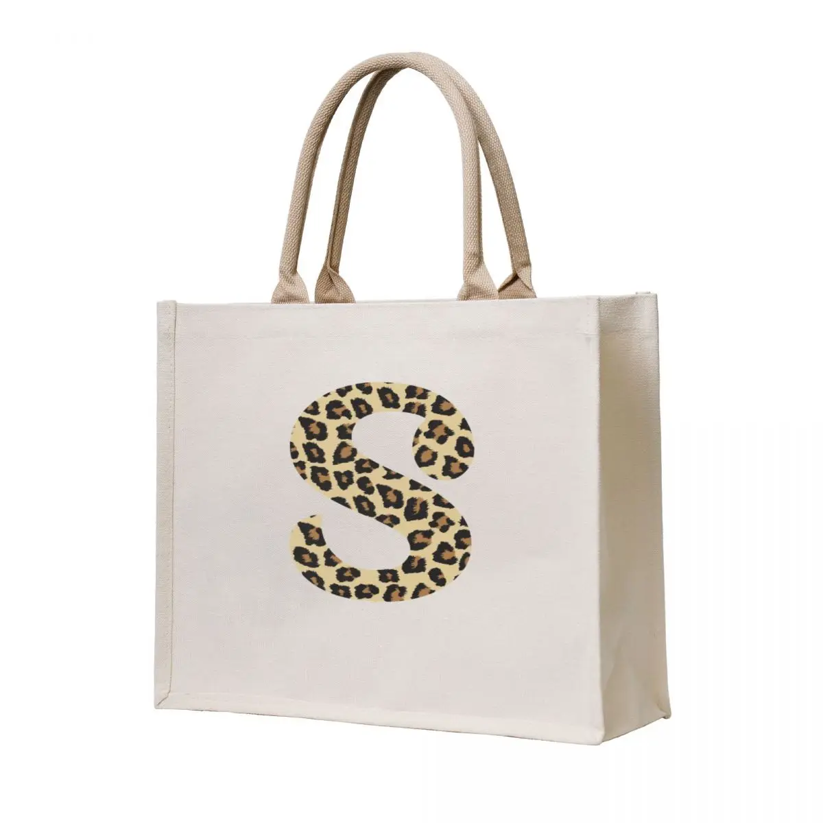 

Letter S Leopard Cheetah Monogram Initial Tote Bag sac pour femme Eco bag Women's tote bag canvas tote bags