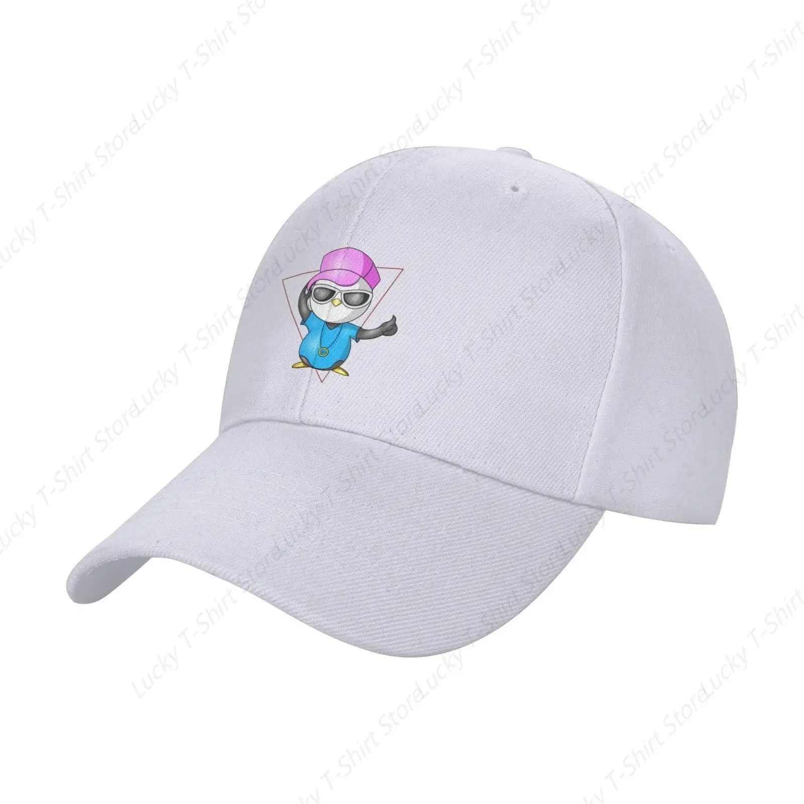 Penguin with Glasses Baseball Cap Women Men Sun Hat Adjustable Golf Caps Dad Hats White