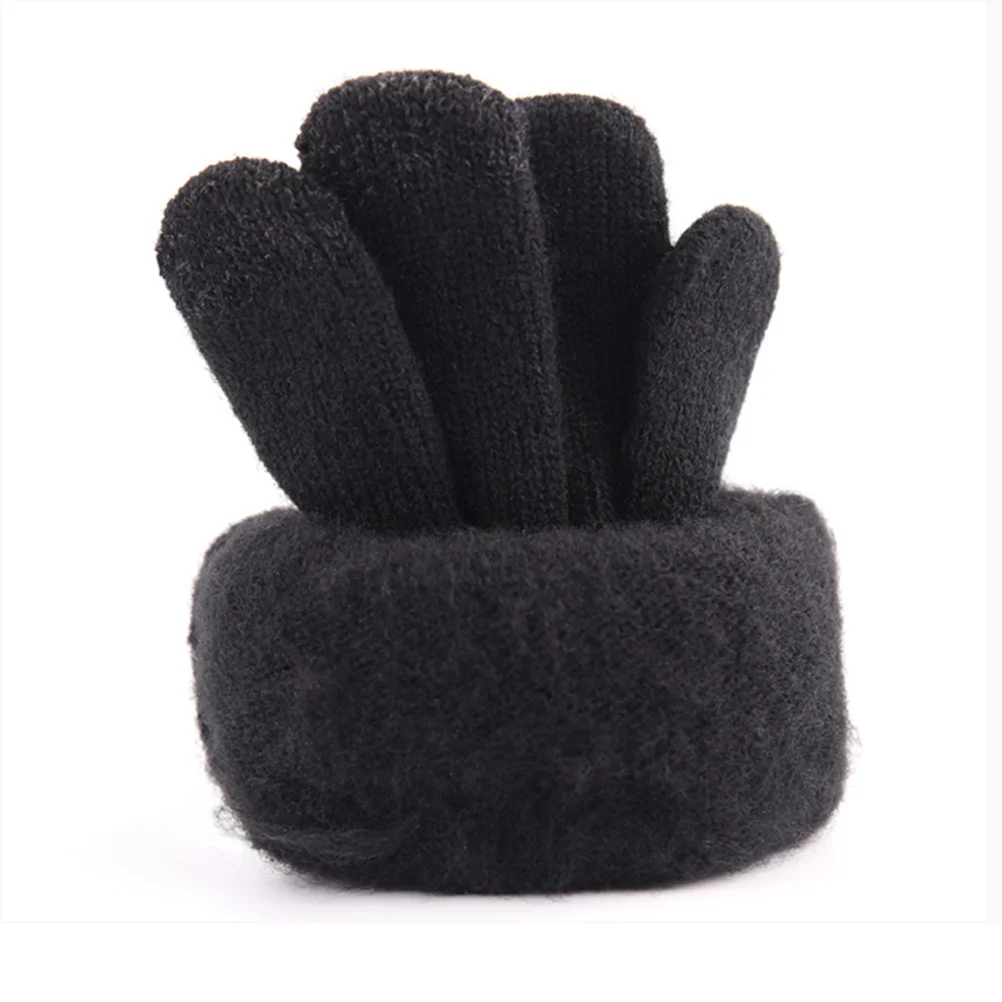 قفازات دافئة تعمل باللمس الرجال رشاقته محبوك المضادة للانزلاق الشتاء في الهواء الطلق G1971 قفازات سوداء لشاشة اللمس قفاز للسادة