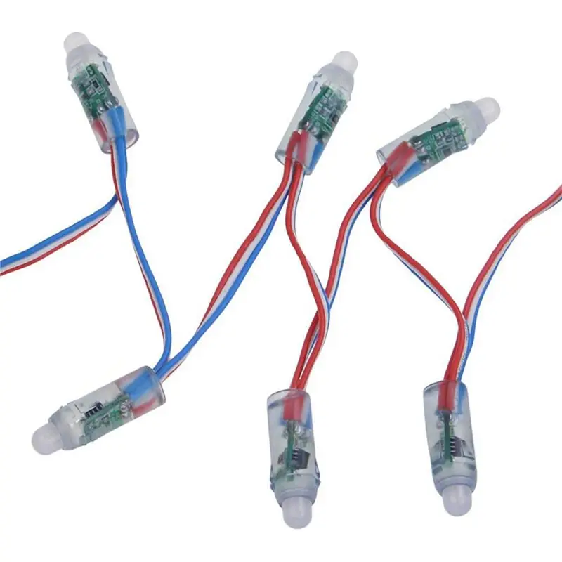 250Pcs WS2811 RGB LED Pixels Light Individually Addressable 12Mm Diffused Digital Full Color LED Pixel Light DC12V-N37R