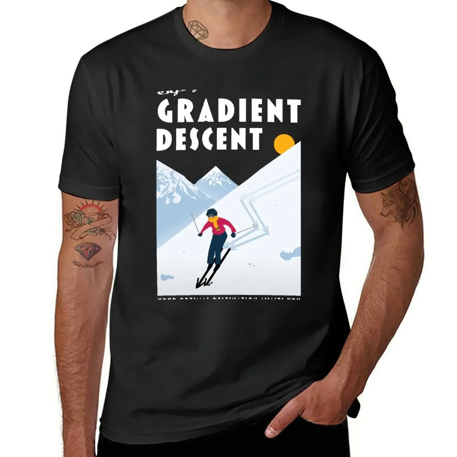 Enjoy gradient descent T-Shirt plus sizes anime clothes men t shirts high quality