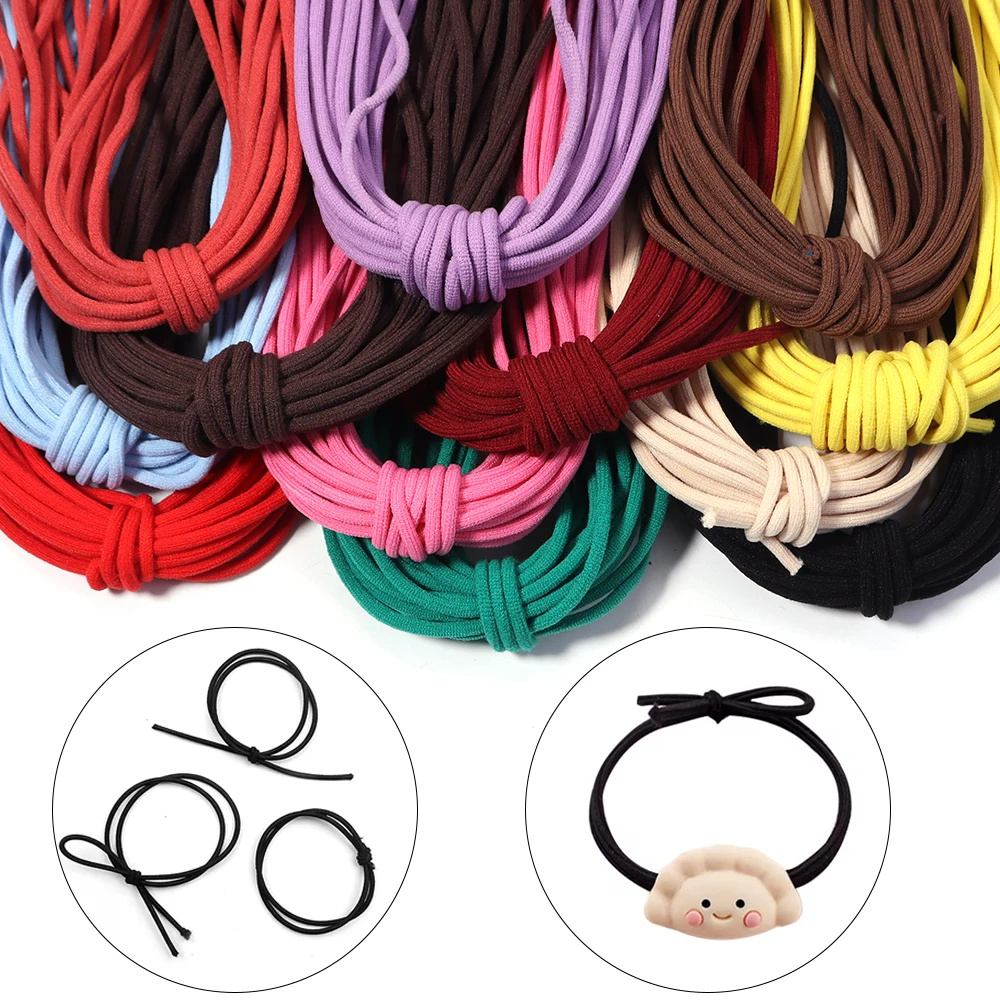 10 Yards 3mm Starkes Elastisches Seil Buntes Hochwertiges Elastikband Gummikordel für DIY Nähen Schmuckherstellung Bastelzubehör