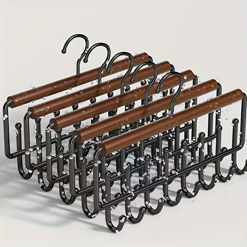 Wandmontierte Garderobenständer-Aufbewahrungsbox aus Metall mit 8 Haken – perfekt für Hüte, Handtücher und Riemen, BH-Aufhänger für Schrank-Organizer – Detail 5