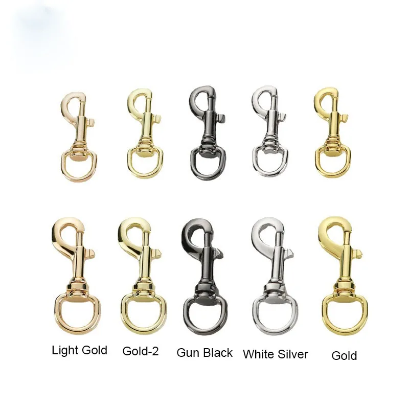 50Pcs/Pack 12mm/15mm/20mm Zinc Alloy Metal Swivel Lobster Clasp Trigger Clip For Dog Pet Leash Bag Accessories