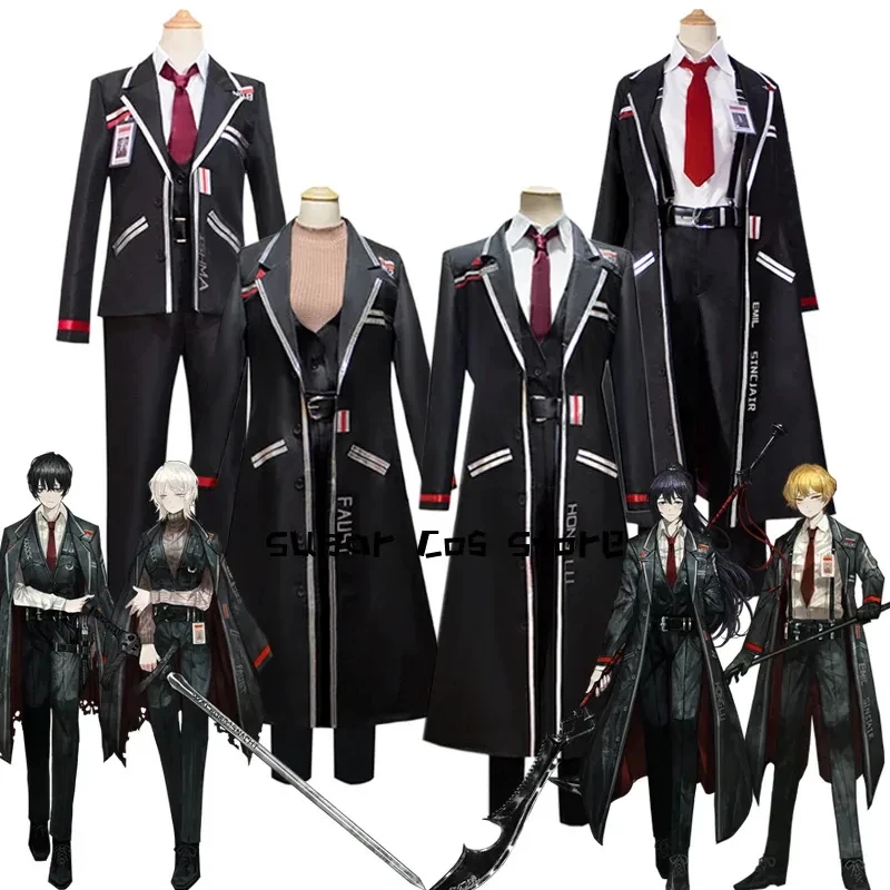 Lu Faust Costume Game Limbus Company Yi Sang Hong Cosplay Black Uniform Cloak Anime Role Play Halloween For Women Menc;6,r FD1;6 - view 3