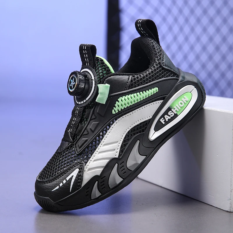 Nuove scarpe da ginnastica per bambini scarpe sportive per ragazzi moda in pelle per bambini scarpe Comfort in rete traspirante scarpe da corsa