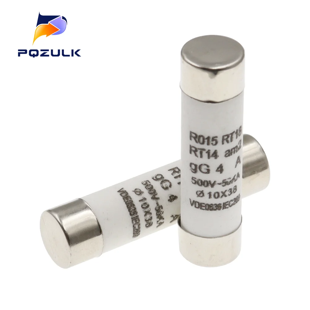 5PCS Fast blow Ceramic Fuse 10X38MM Fuse 380V/500V 1A 2A 3A 4A 5A 6A 8A 10A 16A 20A 25A 32A 40A 50A