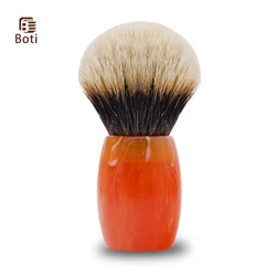 Boti Rasieren Pinsel SHD SMF Birne Dachs Knoten und Quicksand Orange Harz Griff Barbershop Kamm für Bart Werkzeuge