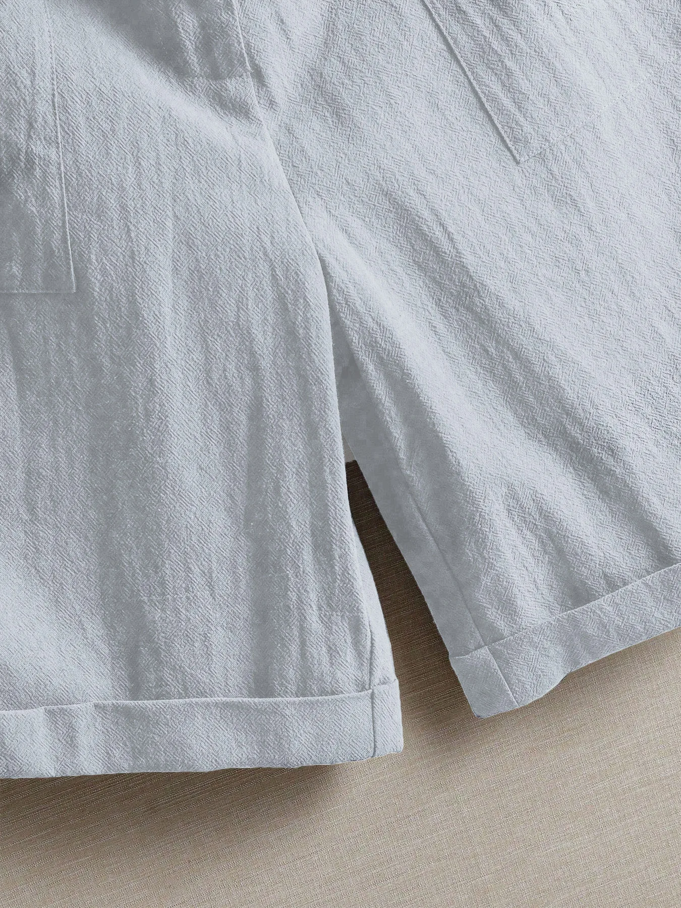 Sommerliche, leichte Damenhose mit fünf Taschen, weite, bequeme, gerade geschnittene Damenhose mit hoher Taille, modische Sport- und Freizeithose für den Außenbereich. – Detail 20