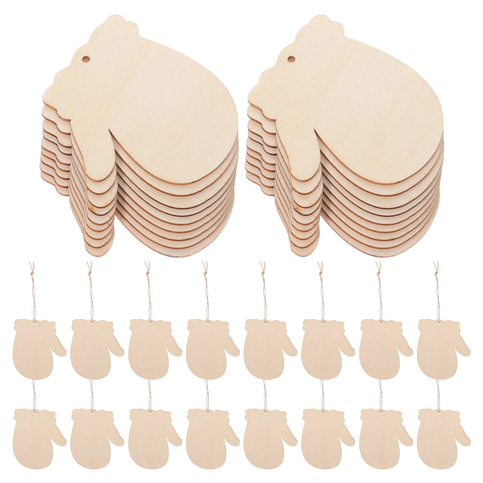 

Рождественские деревянные украшения, незаконченные деревянные перчатки, вырезы, поделки своими руками, подвесные украшения для рождественской елки, прочные товары для вечеринок