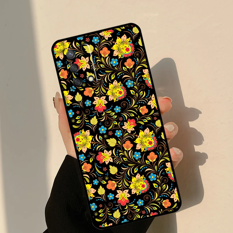 وشاح الروسية الأزهار الحال بالنسبة ممن لهم A17 A16 A15 A57 A77 A96 A93 A91 A53S A9 A5 A31 A53 A52 A72 A94 A54 A74 Coque