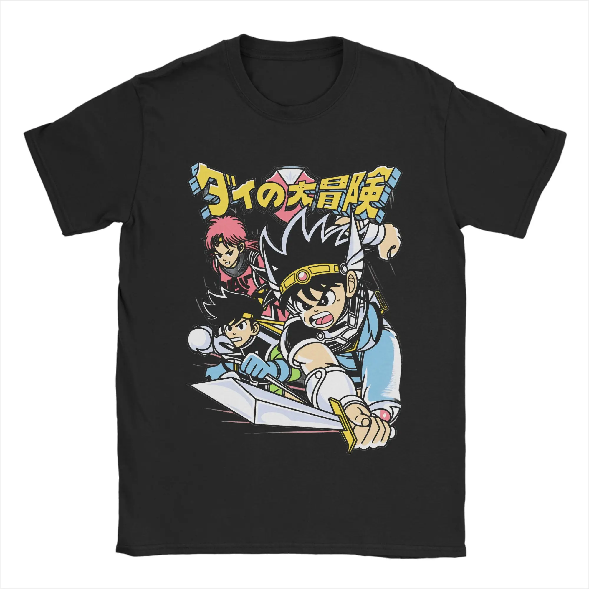 Camisetas de Anime Game Dragon Quest para hombre, camiseta 100% de algodón con Humor, camisetas con cuello redondo, camisetas de manga corta, Idea de regalo