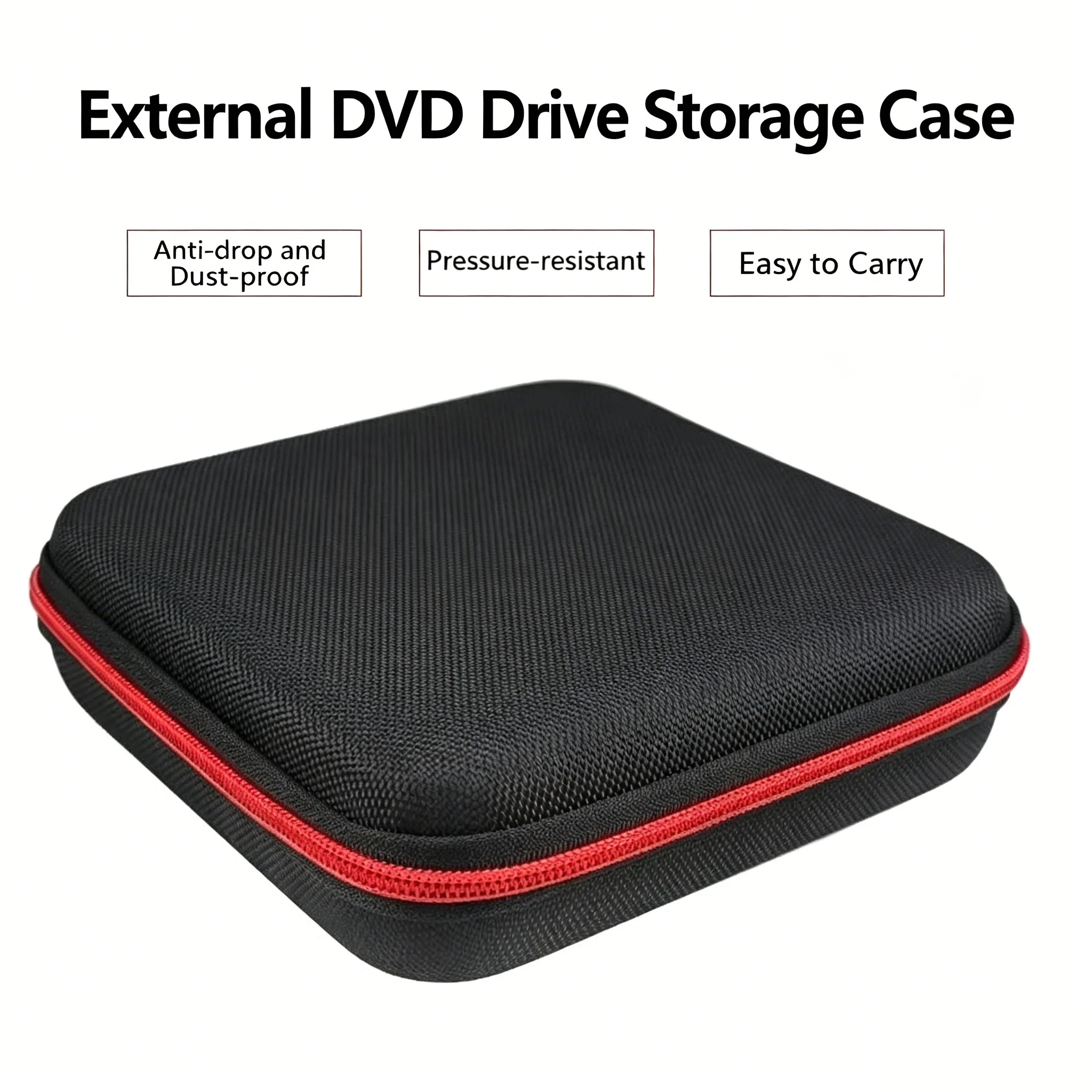 

External CD DVD Blu-ray Drive EVA Protective Storage Sleeve Portable Shockproof Hard Carrying Case Pouch Bag