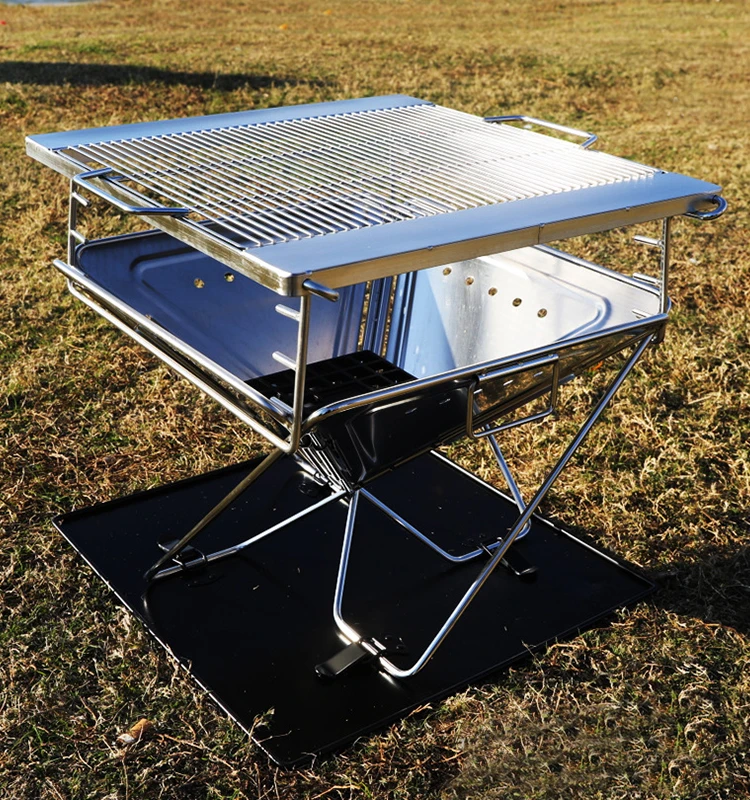 

Индивидуальные уличные грили для барбекю на дровах, кемпинга, портативные дворовые печи из нержавеющей стали, портативные складные грили для барбекю для игр для вечеринок