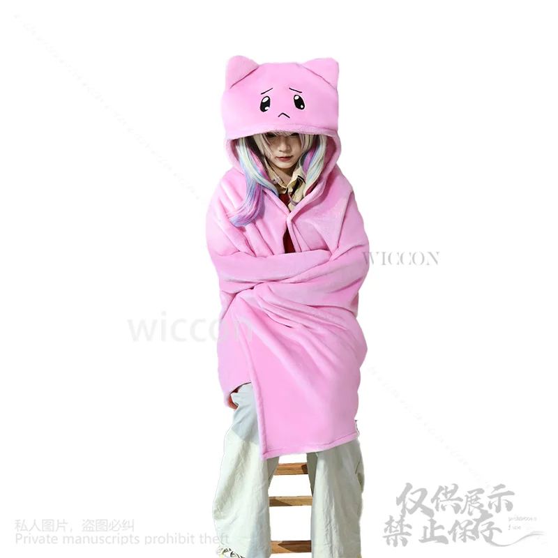 Игра NEEDY GIRL OVERDOSE Косплей Jirai Kei Girls KAngel P-chan Костюм Y2K Одеяло Kawaii Pink Cat с капюшоном Мягкая накидка по индивидуальному заказу