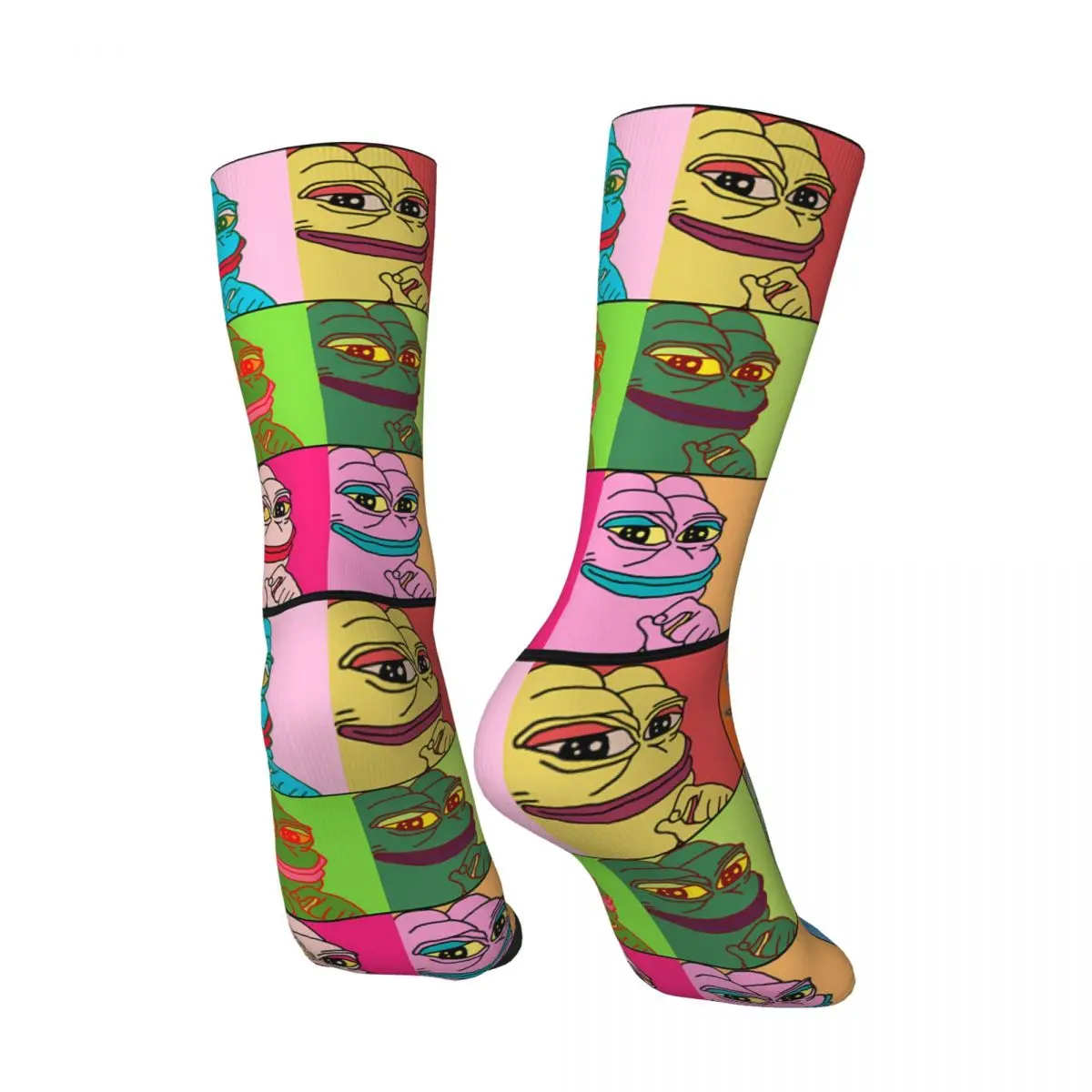 Funny Happy Men's compression Socks Marilyn Monroe Vintage Harajuku Pepe Frog Animal Hip Hop Novelty Casual Crew Crazy Sock