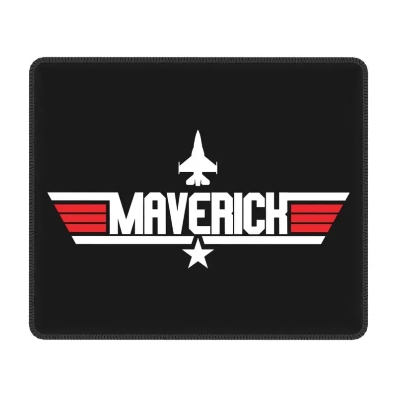 Maverick Top Gun Mouse Pad with Locking Edge Square Gamer Mousepad Non-Slip Rubber Tom Cruise Movie Office Computer Desk Mat