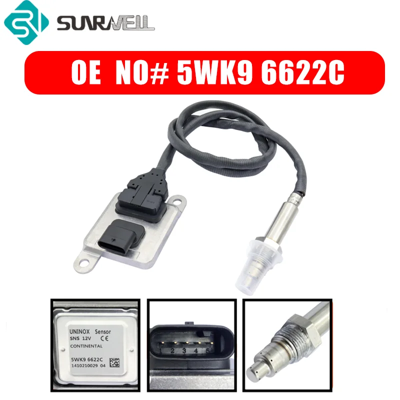

5WK96622C New 12V Nitrogen Oxide Nox Sensor For Mercedes Benz Smart Auto Spare Part OEM 5WK9 6622C 141021002304 Car Accessories