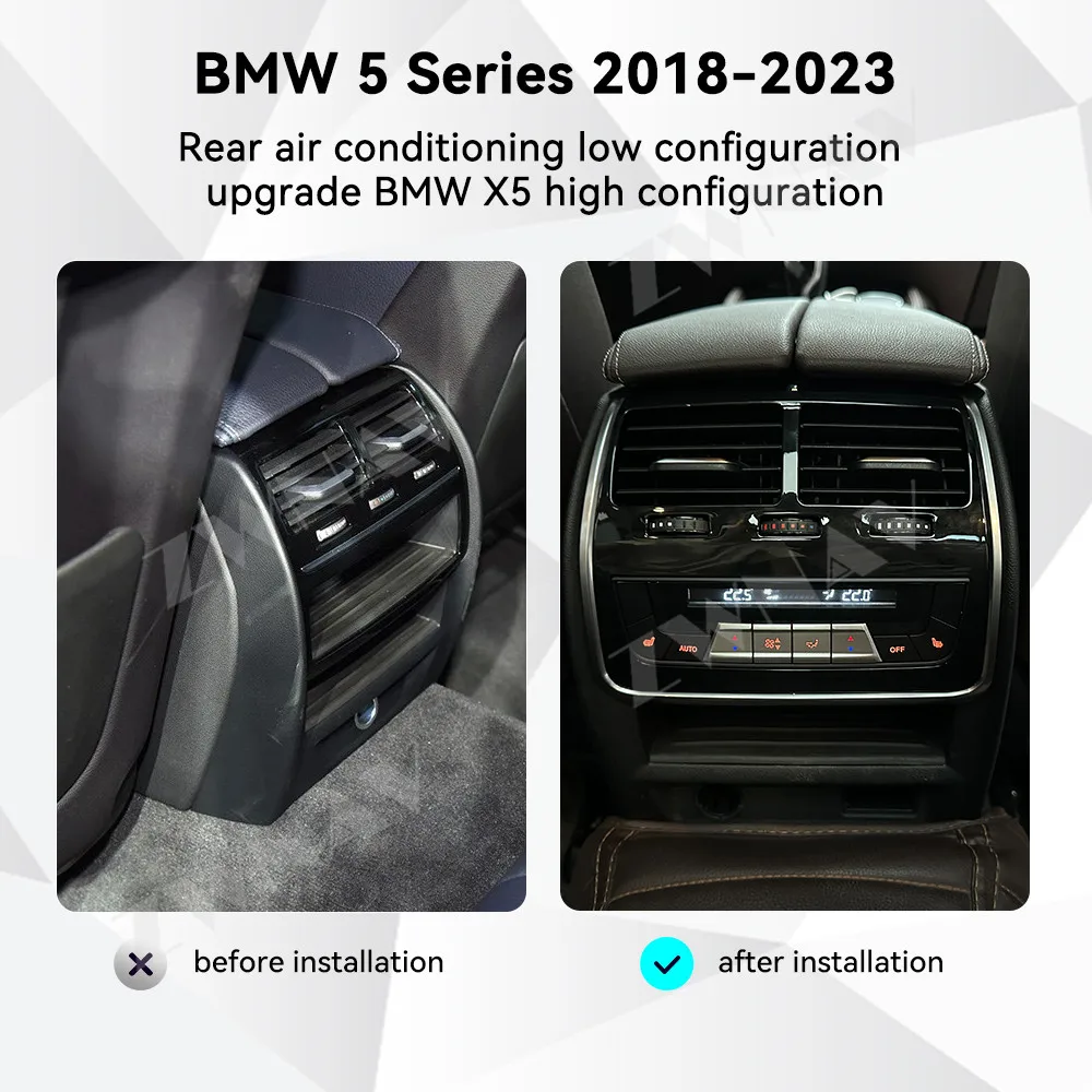 Para BMW 5 Series 2018-2024 modelos actualización X5 LCD trasero AC sistema de Control de aire acondicionado pantalla táctil