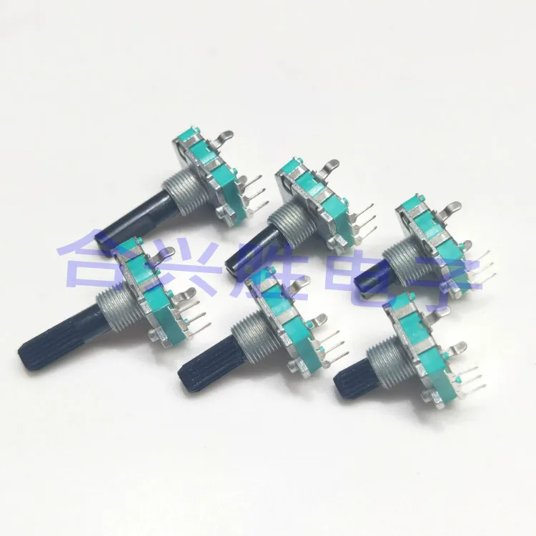 2 Pieces EC16 Type Encoder Power Amplifier Audio Volume 360 Degree Rotary Digital Pulse Potentiometer Shaft 15MM 20MM 25MM