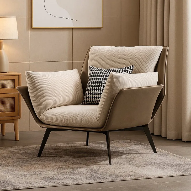 Cómodas sillas italianas para sala de estar, sillas reclinables elegantes y relajantes para adultos, diseño de oficina, muebles de la sala, muebles para el hogar