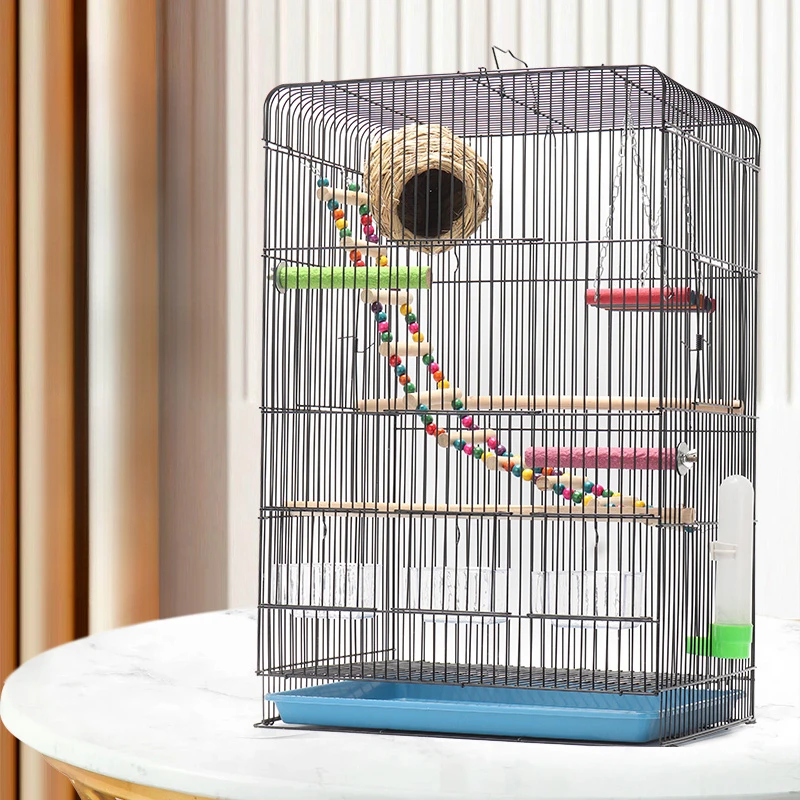 Lovebird Loungefly Bird Cage Canari Decoration Big Metal Bird Cage Large Pigeon Parrot House Gabbia Per Uccelli Furniture YN50BC