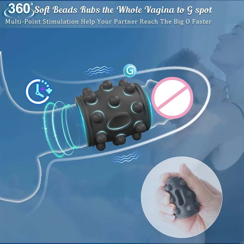 حلقة القضيب هزاز القضيب موسع للزوجين G بقعة تحفيز تهتز خاتم الديك تأخير القذف لعبة الجنس للرجال الكبار