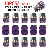 PD3.1 QC3.0 Trigger Decoy Module Type-C DC 5V-48V Fast Charging Trigger Board Adjustable Power Voltage Conversion Module