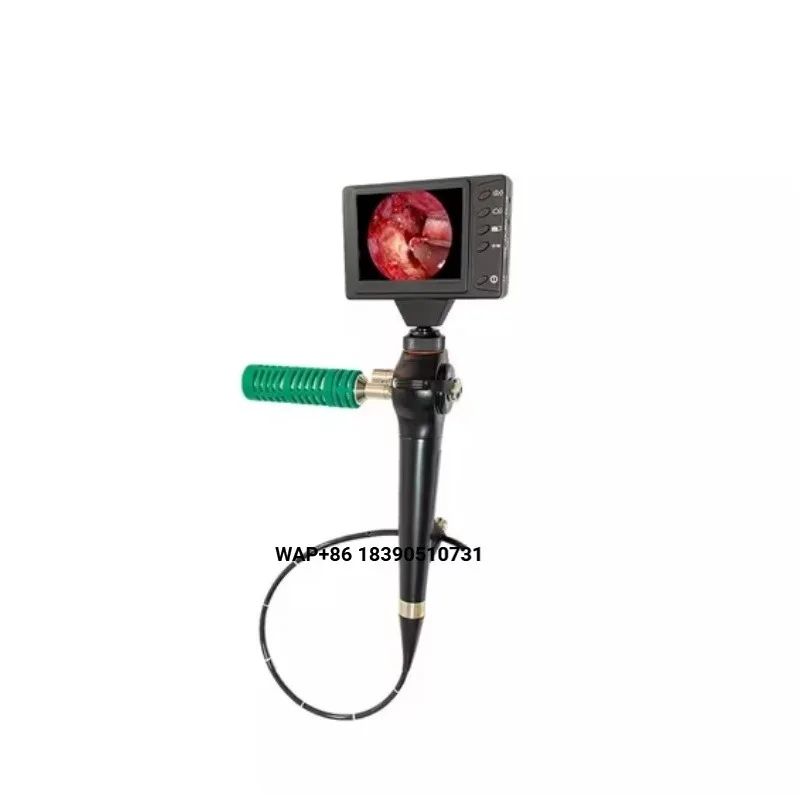 Flexible reusable bronchoscope, 4.8 mm diameter with 5-inch high definition screen