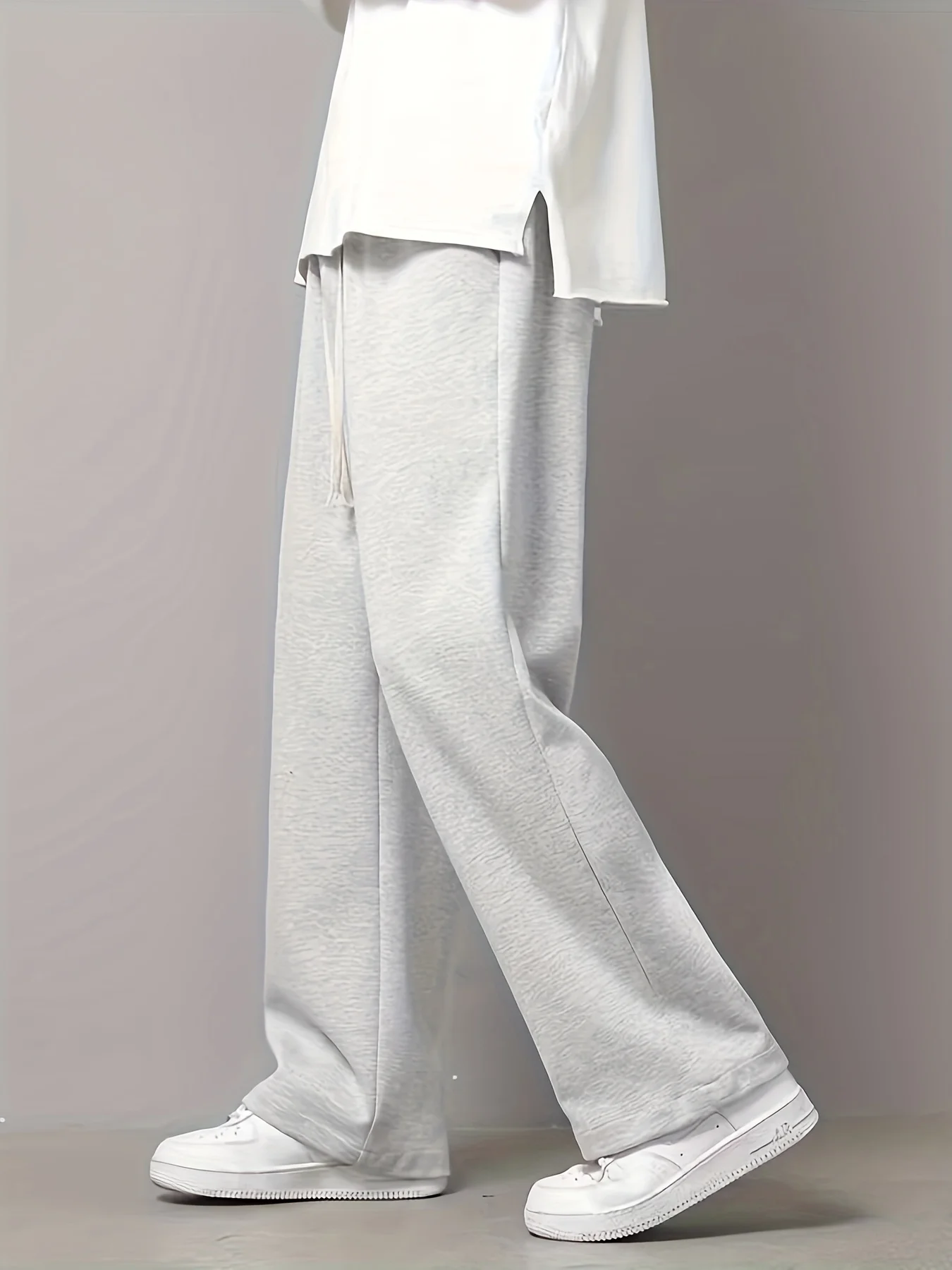 

Мужские повседневные брюки, спортивные брюки, осенние и зимние прямые брюки, широкие брюки длиной до пола